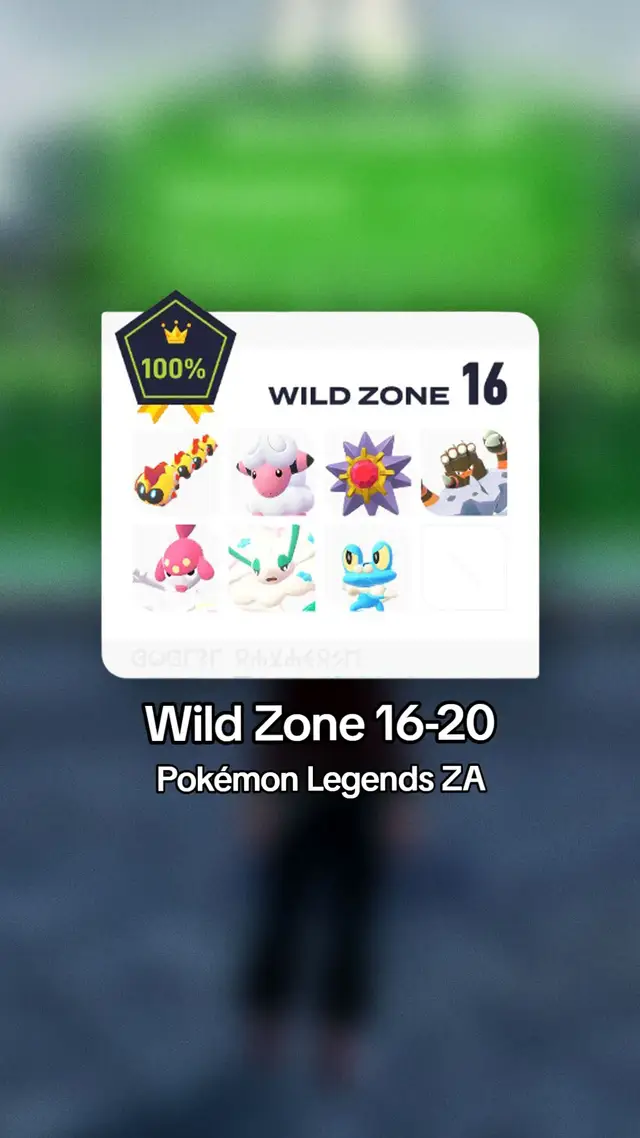 Estes são os pokémon para completar as wild zones 16, 17, 18, 19 e 20 #pokemonlegendsza #pokemon 