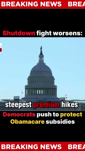 Shutdown battle heat up 🔥 Democrats move to protect Obamacare subsidies. PART 02 #breakingnews #usa🇺🇸 #uspolitics #republicans #gop 