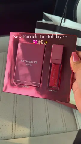 New @Patrick Ta Beauty holiday set in the shade Warm me up 💖🩰✨ @patrick ta @sephora anybody else snagged this up yet 🤭🫶🏼 #lezzgarr #sephora #patrickta #patricktabeauty #patricktablush #warmmeup #patricktaholidayset 
