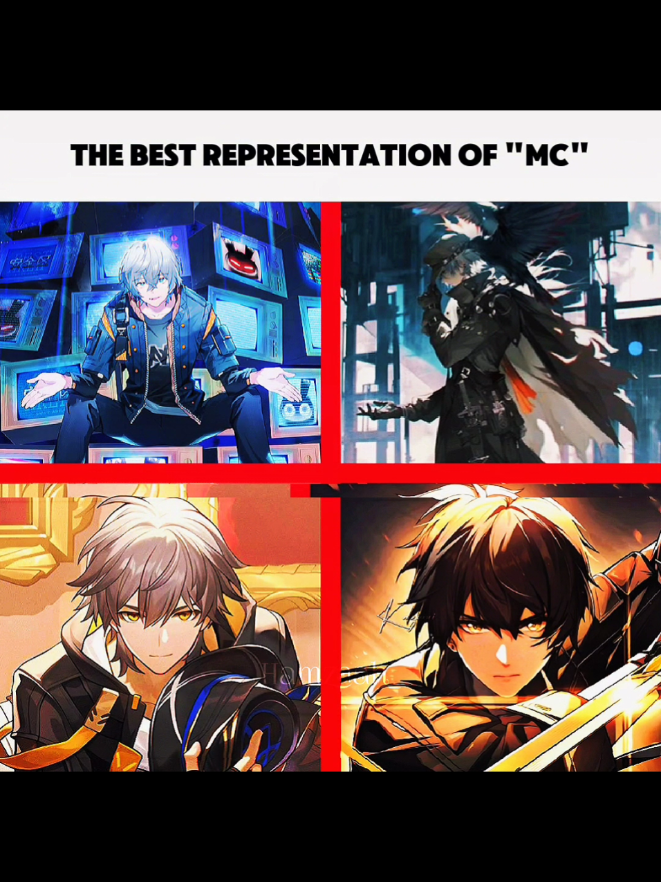 top main characters of gacha games 🔥(My opinion) #zenlesszonezero #punishinggrayraven #HonkaiStarRail #wutheringwaves #game 