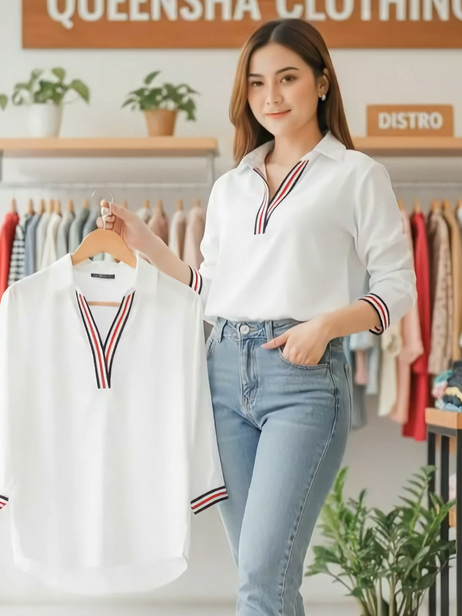 Kemeja Putih elegan sederhana tapi hasilnya luar biasa. dalam membuat penampilanmu elegan dan profesional.  Dari kantor sampai hangout, selalu jadi pilihan terbaik! klik keranjang kuning dibawah,sekarang juga. #kemejawanita #kemejaputih #kemejapolos #kemejamurahstyle