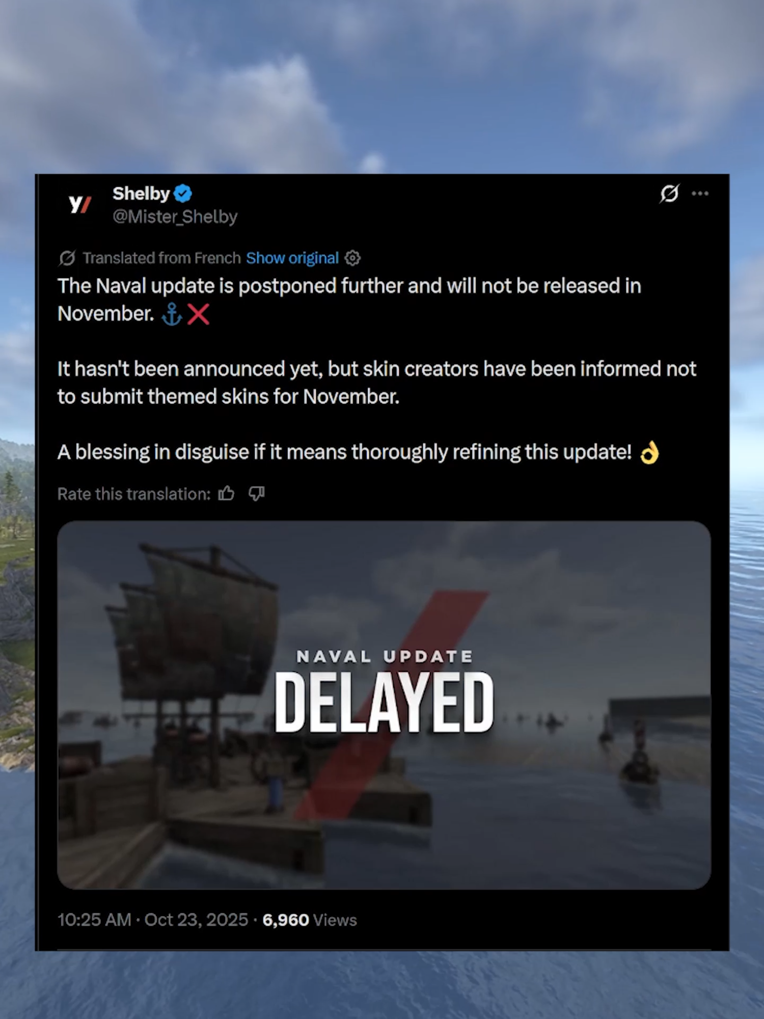 Naval update delayed? More QOL updates? #rust #rustgame #rustnews #rusticated