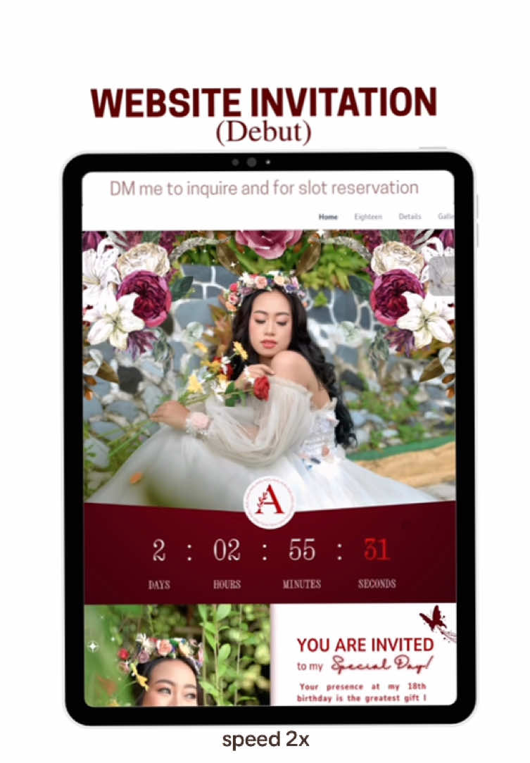 Website Invitation Template 🌹#digitalinvitation #websiteinvitation #onlineinvitation #Canva #invitation  