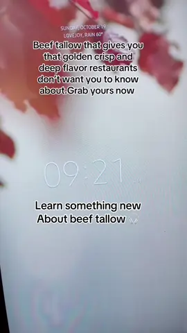 Beef Tallow proves you don’t need a restaurant to cook like a chef.🔥 	Beef Tallow changed my cooking — now everything else tastes fake.😮‍💨