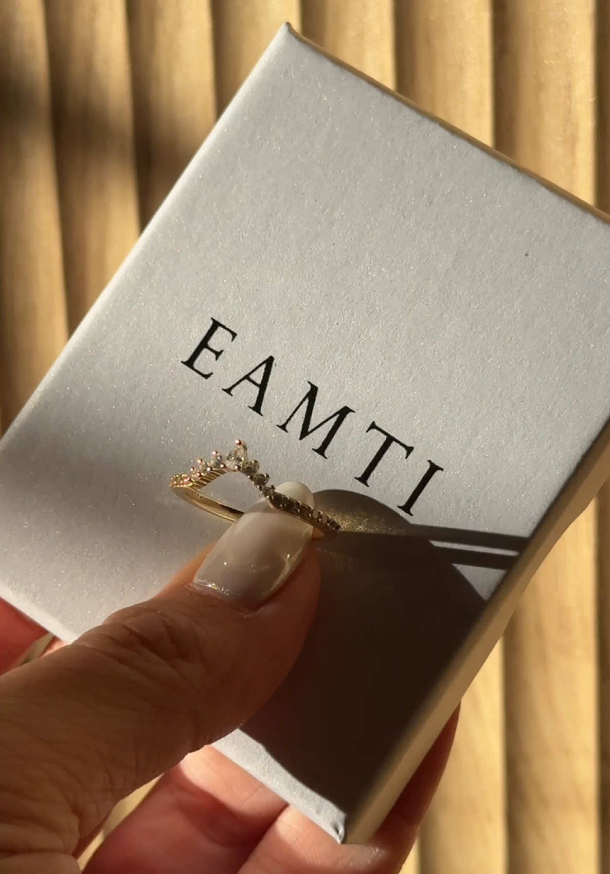 such a stunning ring that would look beautiful as a wedding band with any pearl or round shaped ring!! 💍💍💍 • • • #eamti #stackablering #weddingband #tiktokshopcreatorpicks #tiktokshopblackfriday 