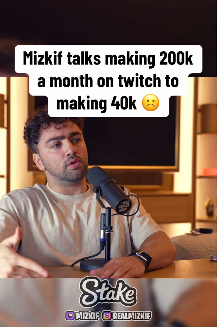 Mizkif talks making 200k on twitch once #mizkif #extraemily #twitch #podcast #fyp 