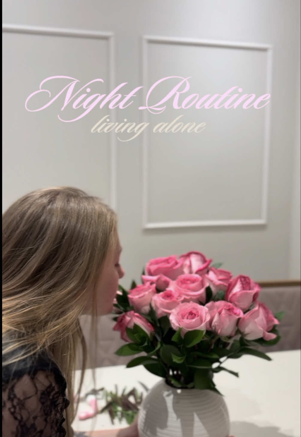 night routine with love.  #girlhood #flowers #girlythings 