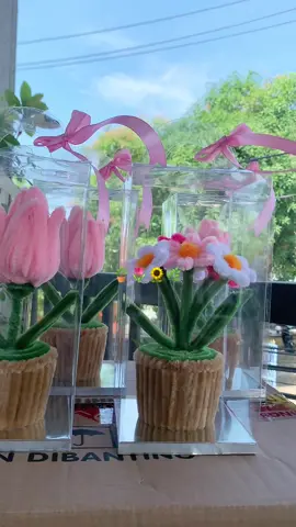 Bunga pot pake mika🌷 #kawatbulu #bungakawatbulu #rekomendasihadiah #fypシ #aquaticbloom 