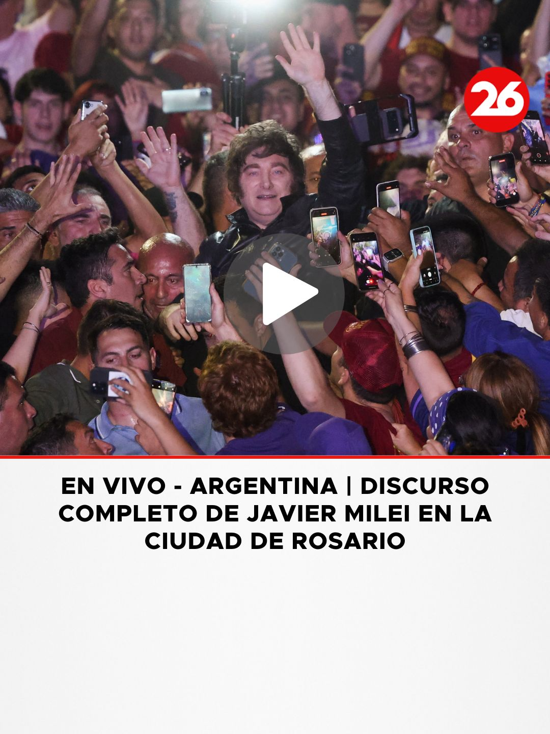 🇦🇷 EN VIVO - ARGENTINA | Discurso completo de Javier Milei en la ciudad de Rosario Las principales fuerzas realizaron sus últimos actos de cara al domingo 26 de octubre.