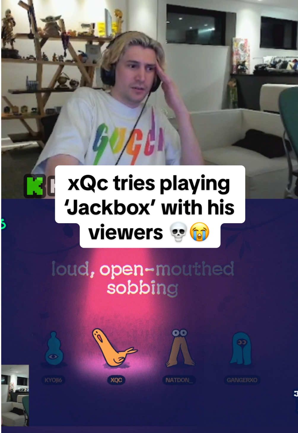 what sounds was xQc making 😭 #xqc #jackbox #partygame #viewers #fyp 
