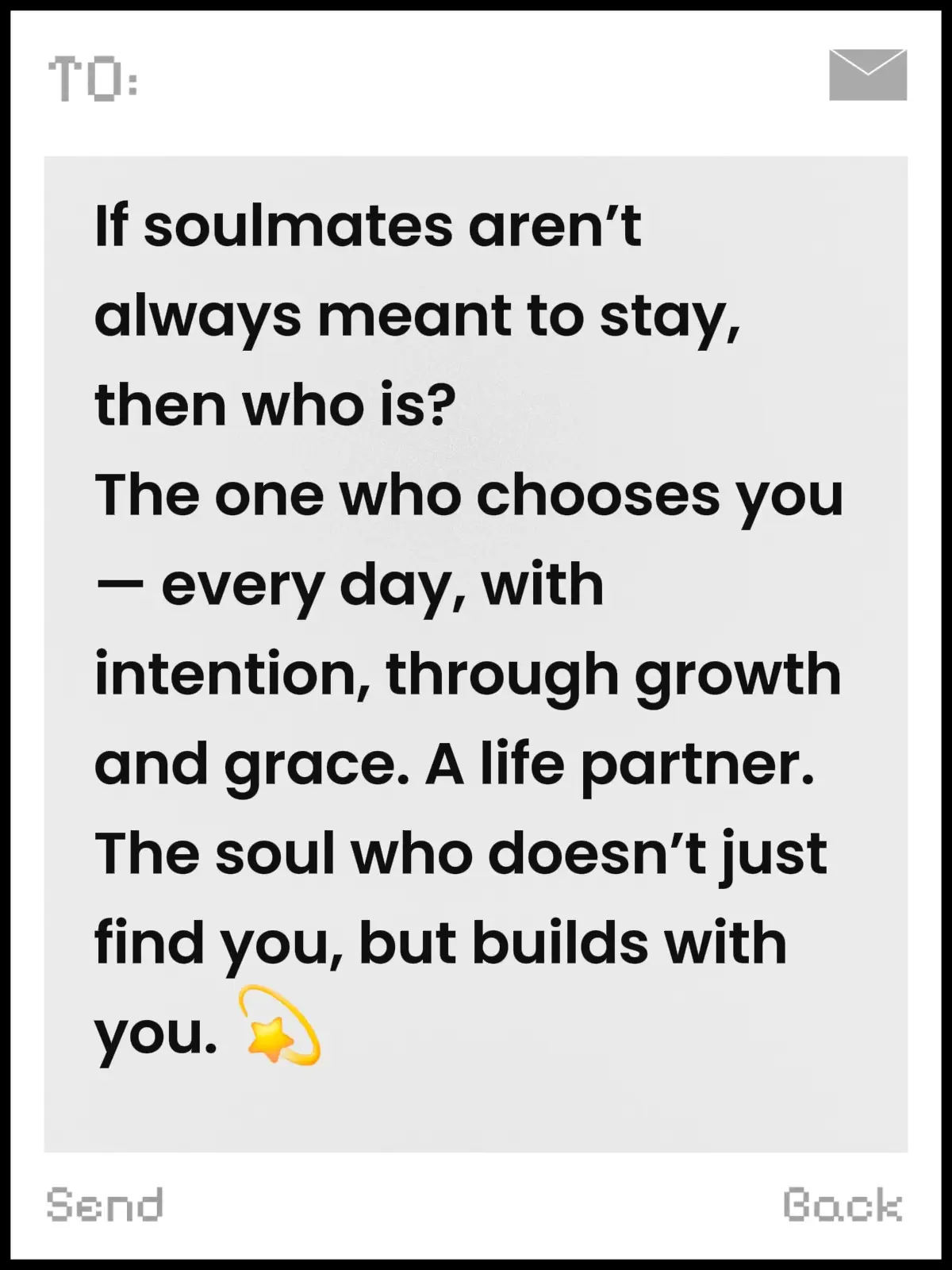 Some souls awaken you, others walk beside you. A true life partner is both love and loyalty in motion — not just chemistry, but consistency. They grow with you, not away from you. 🌿 Hashtags: #SoulScriptedNotes #SoulmateConnection #LifePartner #DivineUnion #ConsciousLove 