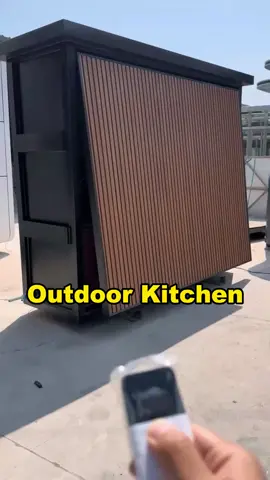 Outdoor kitchen design, one-button remote control#outdoorcooking #bbq #kitchen #outdoorliving #Home #gardendesign #aleadhome