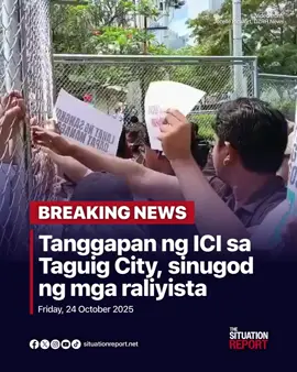 BREAKING: Tanggapan ng Independent Commission for Infrastructure (ICI) sa Taguig City, sinugod ng mga raliyista. | via Jecelle Ricafort, DZRH News #TheSituationReport 
