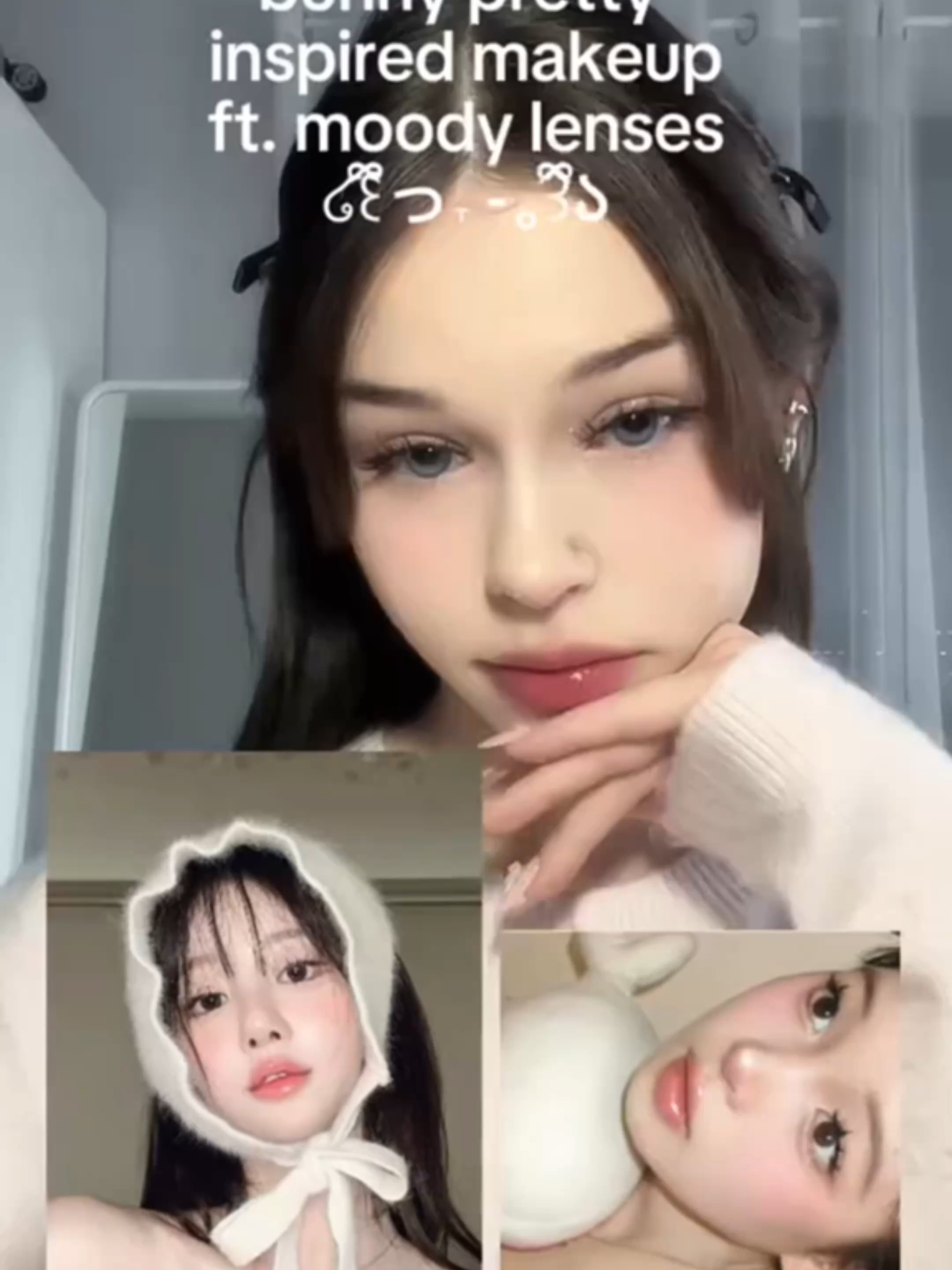 Bunny inspired makeup 🐰✨ Featuring our Accelerado lenses!  Would you wear this look? #moodylenses #halloween #makeup #coloredcontacts #fyp #halloweenmakeup #coloredcontactlenses