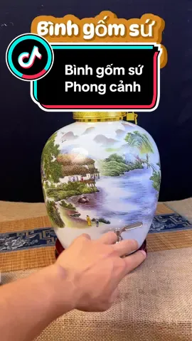 Bình gốm sứ ngâm ủ rượu men bóng. Thể tích 5l 10l 20@Phù hợp không gian gia đình nhà hàng.#binhdungruou #binhngamruou #chumngamruou #chumdungruou #binhgomsu 
