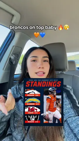 broncos are finally #1 in the afc west & i couldn’t be more proud 🥹🧡💙 #broncos #broncoscountry #afcwest #football  