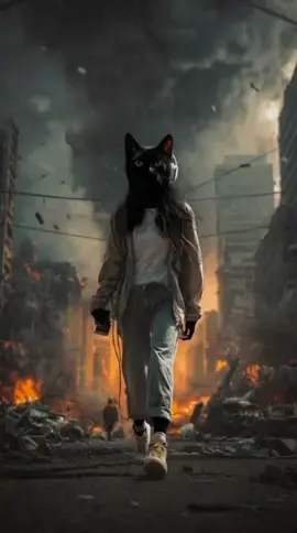 #ตัวฉันในวันโลกแตก #ซี​อิ๊ว​แมวดำ​เถื่อน​ของฉัน​ #สร้าง​ด้วย​AI #CapCut 