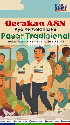 gerakan ASN belanja di pasar pemda  #kudus #pasarkliwonkudus #belanja #pasarkliwon #kudussehat 