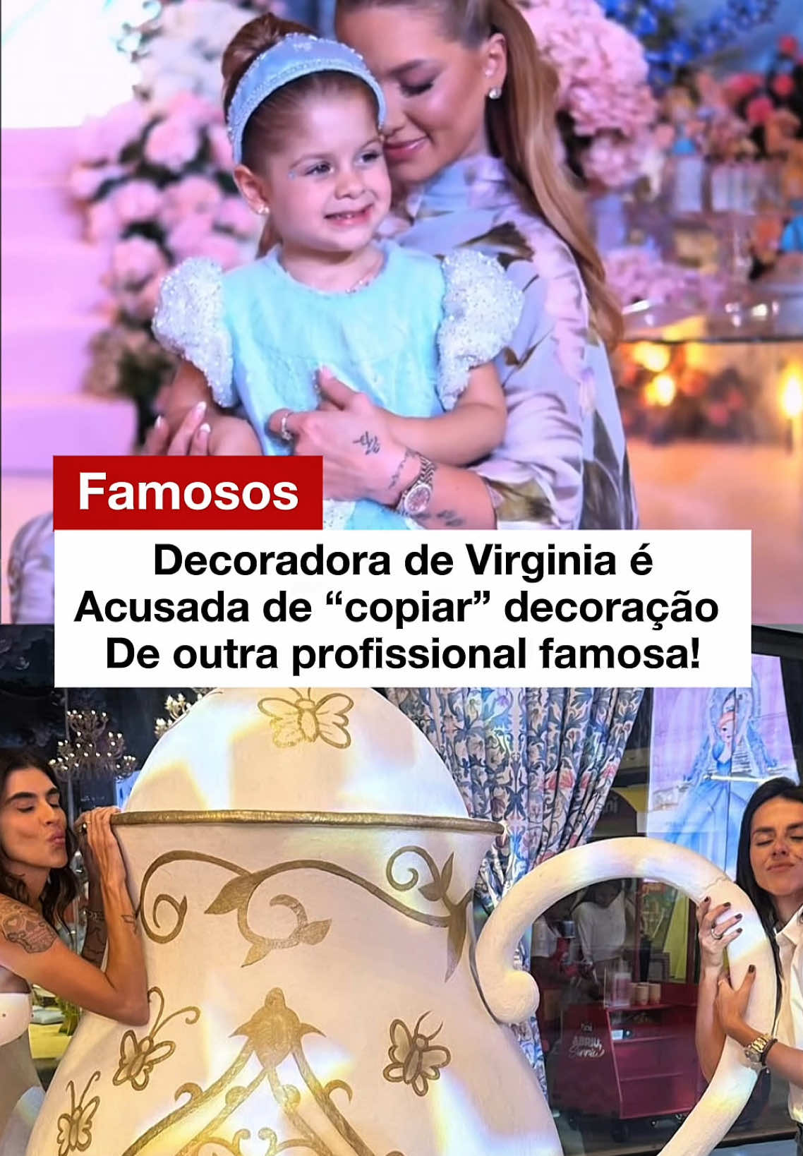 Decoradora de Virginia é acusada de “copiar” decoração de outra profissional famosa!😱 #virginia #virginiafonceca #mariaflor 