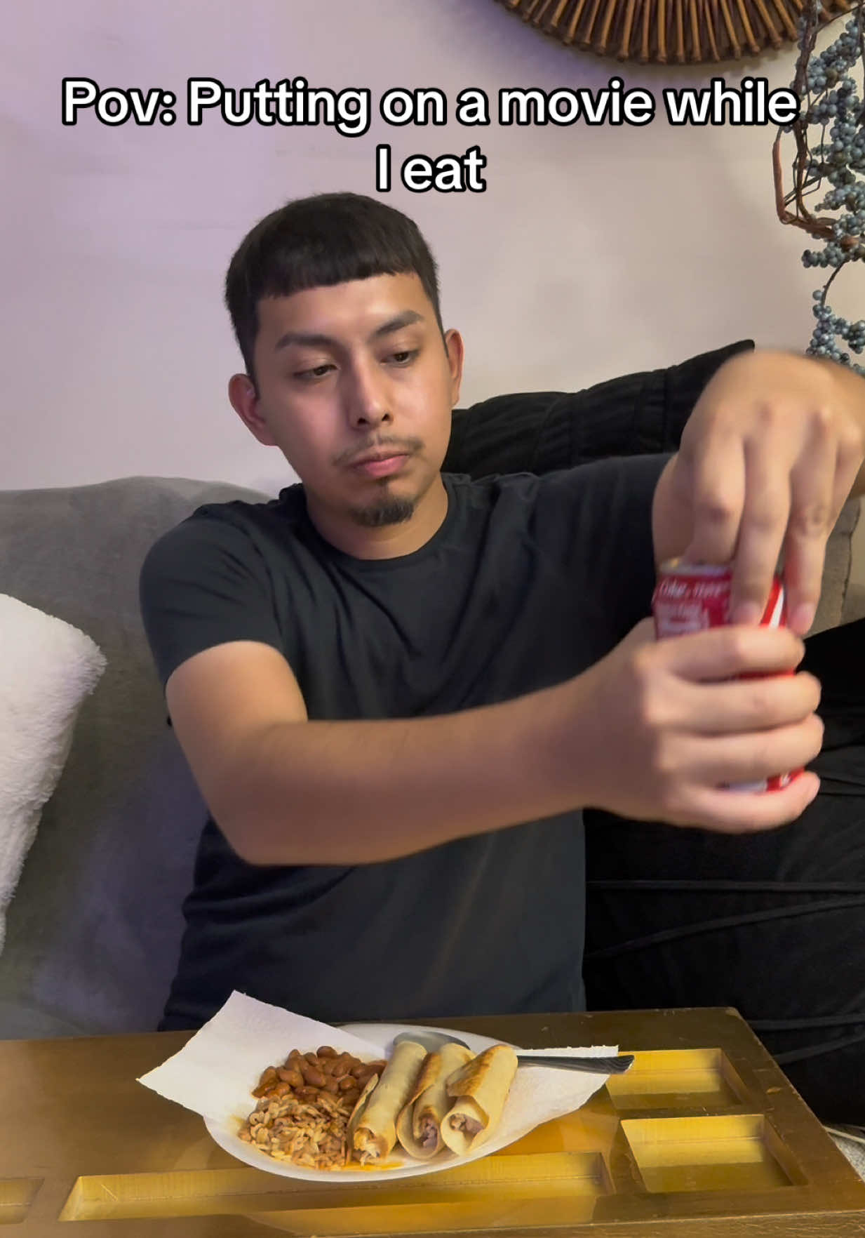 Pov: Putting on a movie while I eat #fyp #movie #eating #food #relatable 