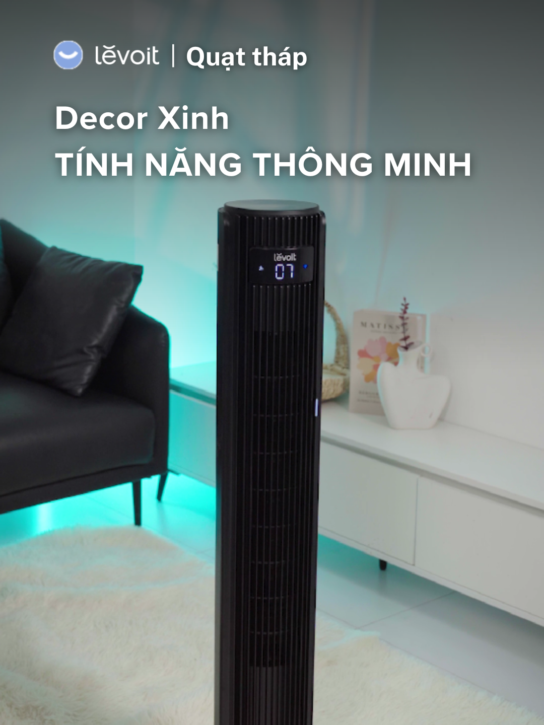 ❄️ Một chạm, chạm gió mát lành. Levoit Classic Pro 42 Inch Wifi - quạt tháp điều hoà thông minh cho không gian sống hiện đại. ✨ Gió xoay 90° lan tỏa đều khắp phòng. ✨ 12 cấp độ gió, 4 chế độ tuỳ chỉnh. ✨ Điều khiển bằng remote hoặc ứng dụng Vesync thông minh. ✨ Chế độ ngủ siêu êm - an toàn cho bé với khe gió chỉ 6mm. ✨ Cảm biến nhiệt độ tự động thay đổi tốc độ quạt theo nhiệt độ môi trường. 💙 Levoit - tinh tế trong từng luồng gió. #Levoit #levoitvietnam #quatthapdieuhoa #quatthaplevoit #towerfan #trending #viral