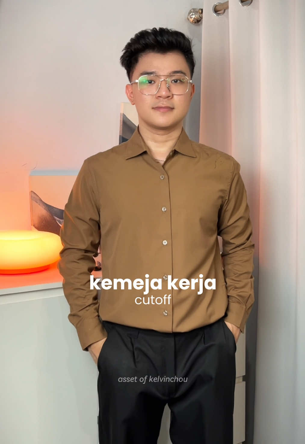 Kemeja Kerja Lengan Panjang Dylan CutOff #kemejakerja 