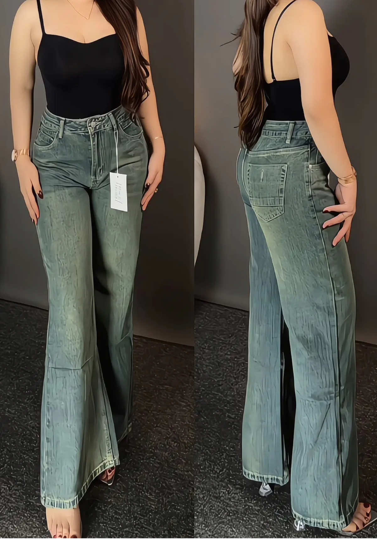 jeans highwaist biru retro👀💋 #jeanshighwaist #jeansbiruretro 