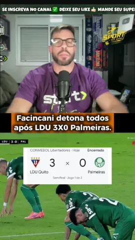 Palmeiras é dominado em Quito, toma 3X0. 📹 Canal do facincani - YouTube  #libertadores #palmeiras 