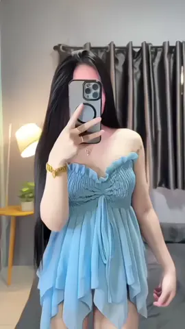 เสื้อเกาะอกสวยมากสีฟ้าขับผิวออร่าสุดๆค่ะ🩵#ไอเดียแต่งตัวผู้หญิง #เสื้อสวยๆ #รีวิวของดีบอกต่อ #fypシ゚ #เทรนด์วันนี้ 