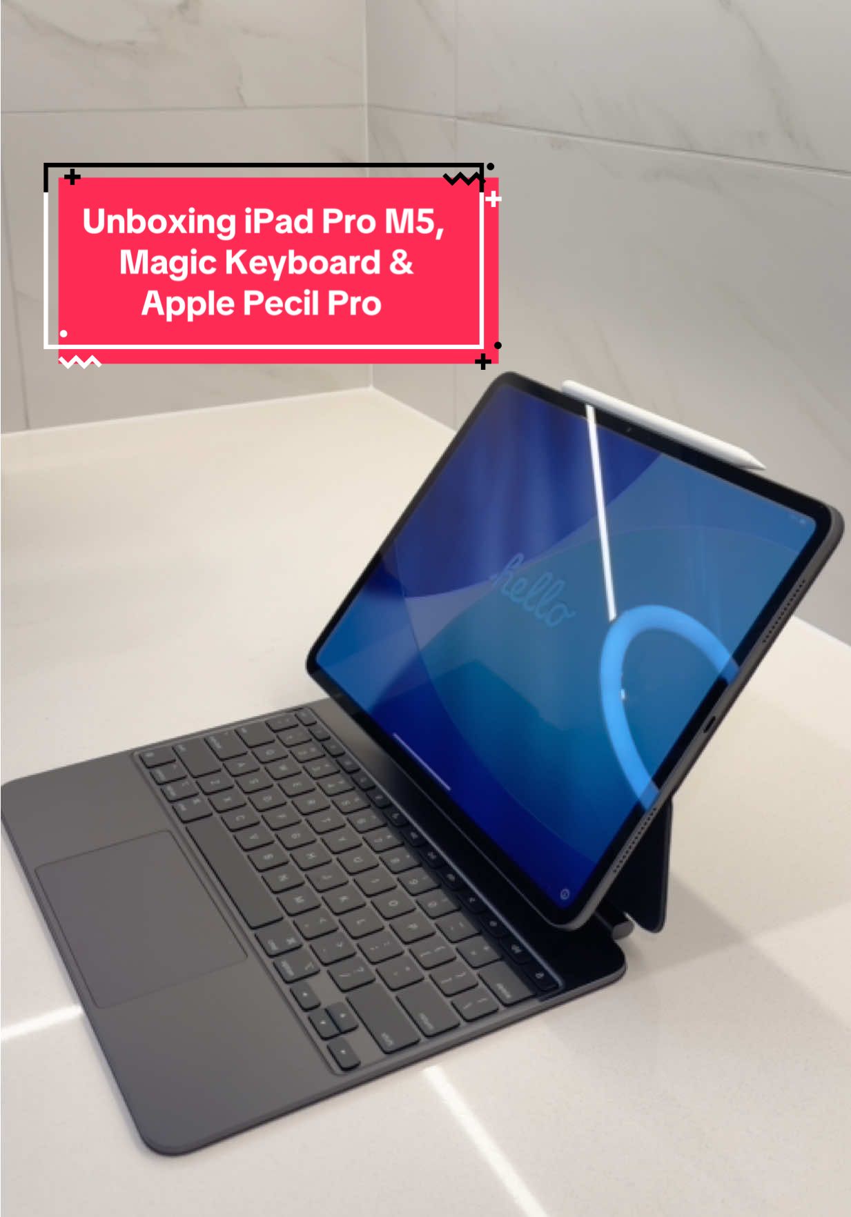 New iPad Pro M5 ✨ Super powerful!!!  -color match usb-c cable ⚫️⚪️ -11” & 13” screen size -12gb ram for models with 256/512gb storage -Now with fast charging 🔋 #apple #ipad #ipadpro #m5 #unboxingvideo 