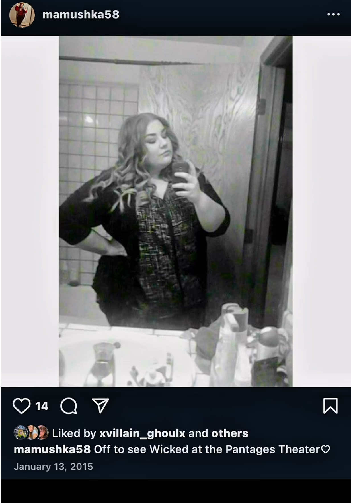 January 13, 2015 i was changed for good after watching @Wicked at the Pantages Theatre 💚🖤🩷 #wickedthemusical #wickedmovie #pantagestheatre 