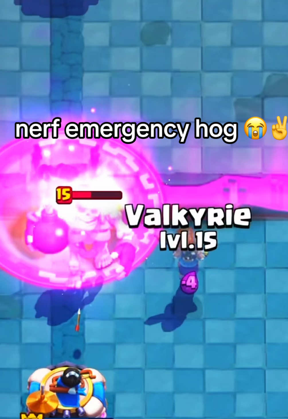 Somebody needs to nerf defensive hog 😭💔✌️#clashroyale #cr 