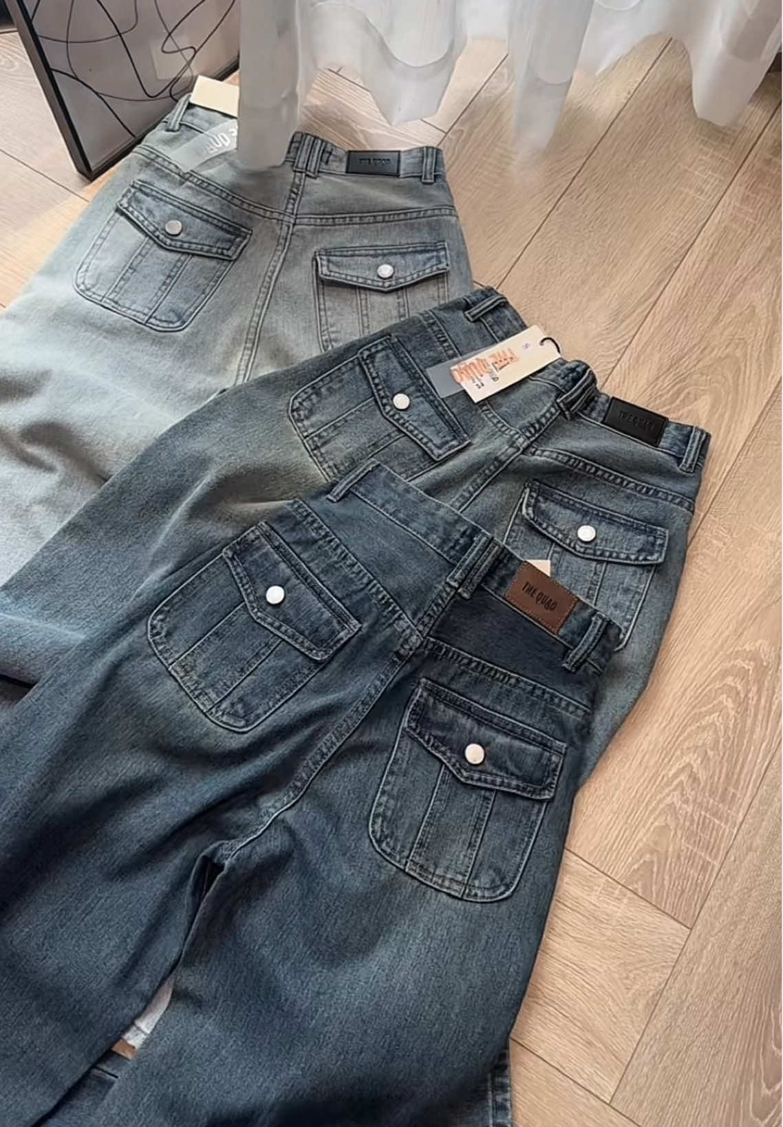 Quần Jean túi hộp dáng suông #thequaojean #quanjeannu #quanjeanongrong #jeans #quanjeannu 