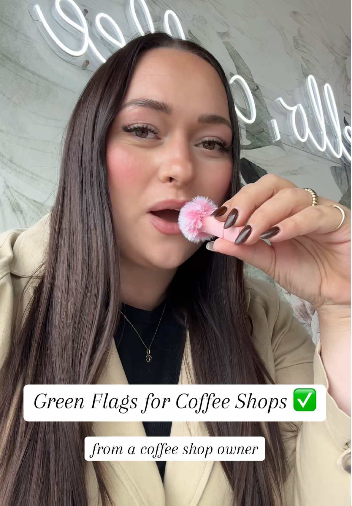 these green flags have never failed me!! 🤭 #coffeeshops #smallbusinessowner #greenflags 