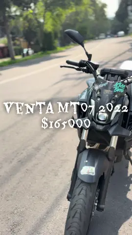 #venta #mt07 #titulo limpio 💎 yamaha Mt07 2022 💎  ✅título  limpio  ✅pedimento a1 ✅factura de importación  ✅recién emplacada Edomex  ✅ 6mil km  originales  Sliders  💥Full System  Llantas más de 3/4 de vida  Plásticos originales no chocada o reparada  Precio únicamente en efectivo  📍CDMX  Álvaro Obregón  ✅se chaca legal y mecánicamente 