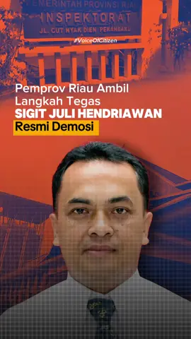 Inspektur Riau Sigit Juli Hendriawan Didemosi Jadi Kepala UPT Mandah DLHK PEKANBARU — Kepala Inspektorat Provinsi Riau, Sigit Juli Hendriawan, resmi dimutasi menjadi Kepala Unit Pelaksana Teknis (UPT) Lingkungan Hidup Mandah pada Dinas Lingkungan Hidup dan Kehutanan (DLHK) Riau. Pelantikan dilaksanakan secara tertutup di Ruang Transit Kantor Gubernur Riau, Kamis (23/10/2025), dan dipimpin oleh Asisten I Setdaprov Riau, Zulkifli Syukur. Kepala Dinas Tenaga Kerja dan Transmigrasi Riau, Roni Rakhmat, turut hadir sebagai saksi. “Pelantikan ini sudah sesuai peraturan yang berlaku. Kita juga sudah mendapat persetujuan teknis dan izin dari Kemendagri,” kata Zulkifli Syukur usai pelantikan. Menurutnya, mutasi tersebut telah melalui evaluasi terhadap pejabat eselon II beberapa waktu lalu. Namun Zulkifli tidak menjelaskan secara rinci alasan demosi Sigit. Dengan keputusan ini, tercatat sudah tiga pejabat eselon II Pemprov Riau yang diturunkan ke jabatan eselon III. Sebelumnya, Rudiyanto yang semula menjabat Staf Ahli Gubernur dimutasi menjadi Kepala Bidang Pencegahan dan Kesiapsiagaan BPBD Damkar Riau. Sementara Hadi Penandio dipindahkan menjadi Kepala Bidang Rehabilitasi di instansi yang sama. #PemprovRiau #MutasiPejabat #DemosiPejabat #Abdulwahid #InspektoratRiau @Abdul Wahid @Abdullah Provinsi @ABDUL WAHID RIAU @AndroyAROfficial @Dpmptspriau @Gubernur_Riau @wak mamat @komisivdprdprov.riau 
