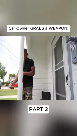 Car Owner GRABS a WEAPON!#repo #car #truck #viral #weapon 