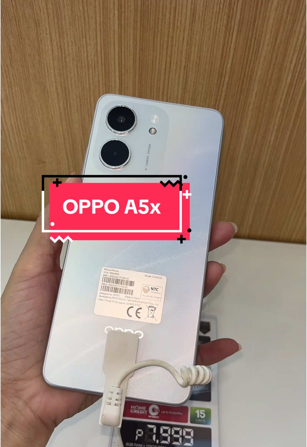 New! Oppo A5x everyone! 🤗 A budget friendly smartphone with large battery. A water resistant and a drop resistant too! Perfect for daily usa. 👌 Also offers 6 months 0% interest on HC installment. Visit us directly to apply. Kindly tap the yellow bag for COD transactions. 😉 #fyp #Oppo #Latest #GiftIdeas #Sale #FreeShipping 
