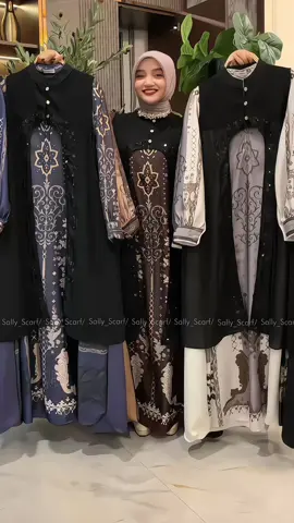 Siraya Dress Outer 3in1! Satu set = tiga gaya,  Mau simple, formal, atau glam? Semua bisa! #gamisseragaman #bajukondangan #bajuhariraya #bajucouple #gamislebaran 