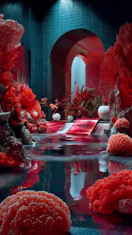 Liminal dreamcore energy… like waking up in a poolroom that shouldn’t exist. The air feels heavy, water too still, and color too vivid to be real. It’s that perfect mix of nostalgic calm and quiet unease. Half paradise, half simulation. Backrooms meet underwater cathedral. #liminal #dreamcore #poolrooms