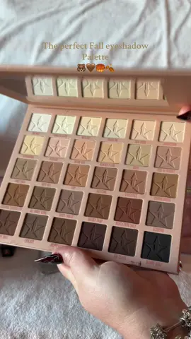 This HUGE eyeshadow palette that has every soft tone shade range!!!! So many eye looks you can do with this!!!! @Jeffree Star Cosmetics #falleyeshadow #eyeshadowpalette #autumn #jeffreestar #ForYou 
