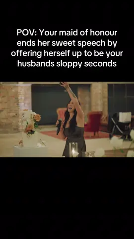 In front of her fiancé too. One thing is true - she was definitely sloppy #fyp #bridesmaid #maidofhonor #maidofhonorspeech #wedding 