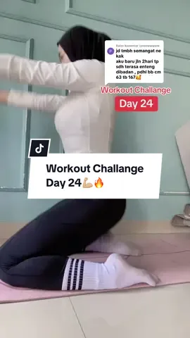 Membalas @iyooowwwww workout Challange Day 24 satu Gerkan ini bisa untuk : ✅mengencangkan Perut ✅Menaikan PD ✅mengencangkan paha ✅Membentuk Glutes ✅Mengecilkan tangan ✅ Membentuk Body#workoutchallenge #membentukbody #mengencangkanperut #mengencangkanpaha #menaikanpd 