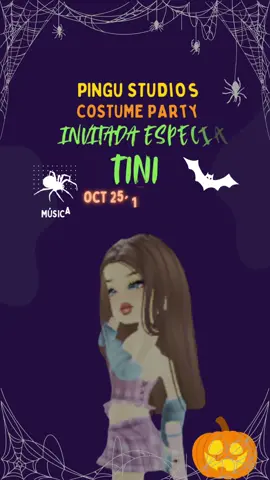 Tini es nuestra primer artista invitada para la fiesta de este sábado!!! Recuerden ir disfrazados chicos!!! La fiesta empieza a las 8pm (hora mx). O 10pm (hora EST). Habrá muchas sorpresas y diversión!!! Los esperamos. Recuerden unirse a nuestro Discord para poder entrar! . . . . . #tini #robloxevents #robloxconcert #patini #halloweencostumeparty 