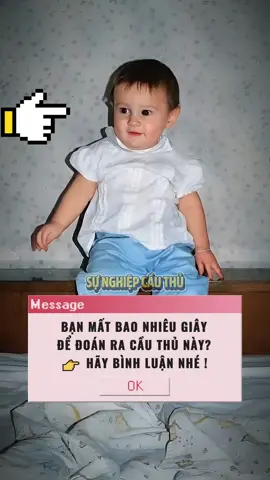 Thử thách đoán tên cầu thủ p5: Bạn mất bao nhiêu giây để đoán ra cậu bé này? #sunghiepcauthu #doantencauthu #bongda #huyenthoai #xuhuong 