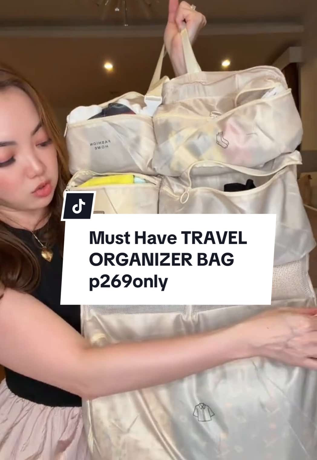 Must have travel organizer bag! Very ideal when packing for your kids clothes. #travelorganizer #bagorganizer #travelmusthaves #organizerideas #travelessentials 