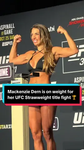 Mackenzie Dern is on weight for her UFC Strawweight title fight 🏆 #UFC321 | Saturday, Primetime | LIVE on TNT Sports Box Office #UFC #MMA #boxing 