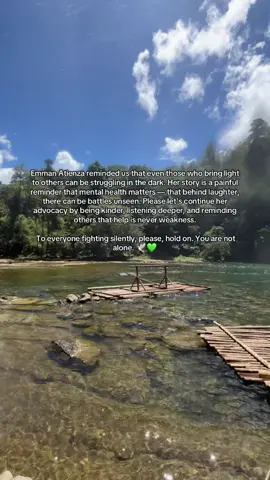 Emman Atienza reminded us that laughter doesn’t always mean healing. 💚 Behind smiles, some of us are still fighting — and I’m proud to say, I’m still here, still trying. Let’s keep spreading kindness and awareness for mental health. 🕊️ #KeepFighting #RestInPeaceEmman #fyp #mentalhealthmatters 