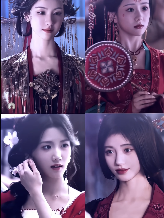 mode hanfu merah #baoshangen #chenduling #jujingyi #luyuxiao #hanfu 