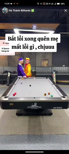 bắt lỗi xong không biết lỗi gì #hoangsaobilliards #billiards #hathanhbillards #ngocxambilliards #99billiardsclub 